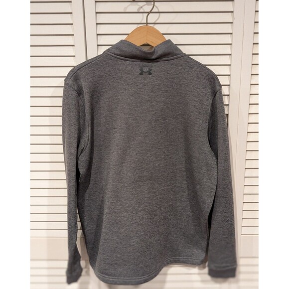 Under Armour 1/4 Zip Pullover Mens L Gray ColdGear Golf Pickleball Sweater - Picture 8 of 8